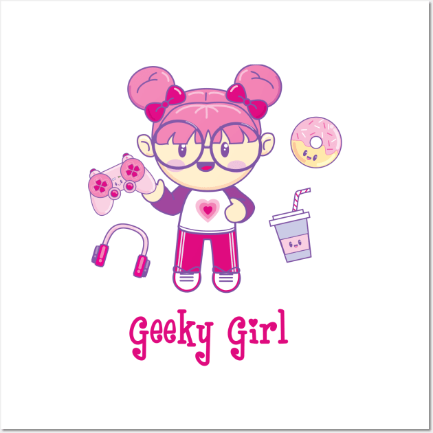 Geek Girl Wall Art by paty artworks